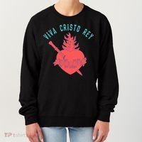 Roman Catholic Gift Viva Cristo Rey Women's Sweatshirt thumb 0
