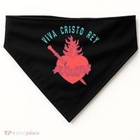 Roman Catholic Gift Viva Cristo Rey USA-Made Doggie Bandana thumb 0
