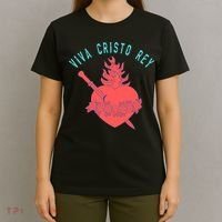 Roman Catholic Gift Viva Cristo Rey T-Shirt thumb 4