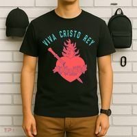 Roman Catholic Gift Viva Cristo Rey T-Shirt thumb 6