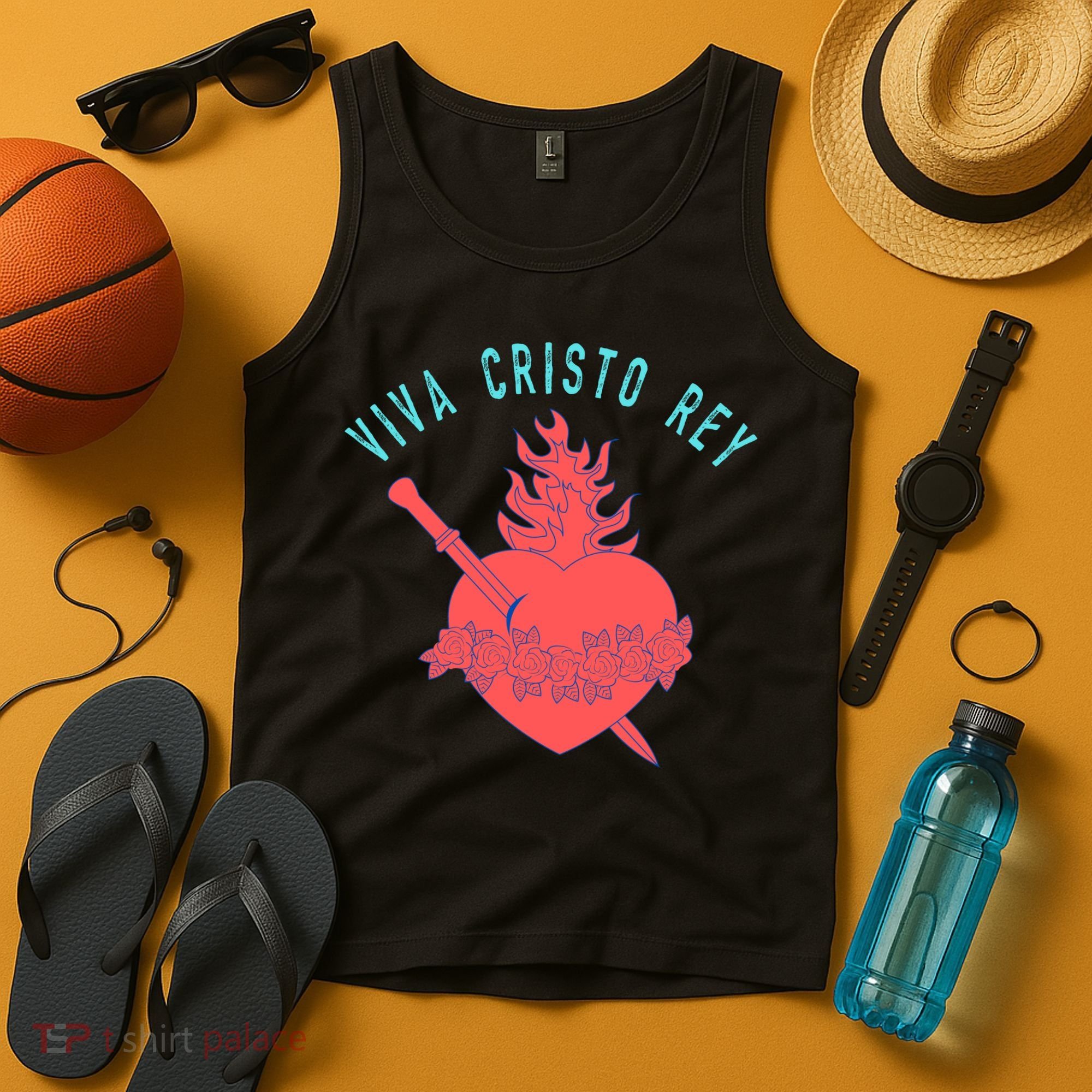 Roman Catholic Gift Viva Cristo Rey Tank Top