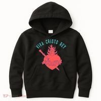 Roman Catholic Gift Viva Cristo Rey Kids Hoodie thumb 0