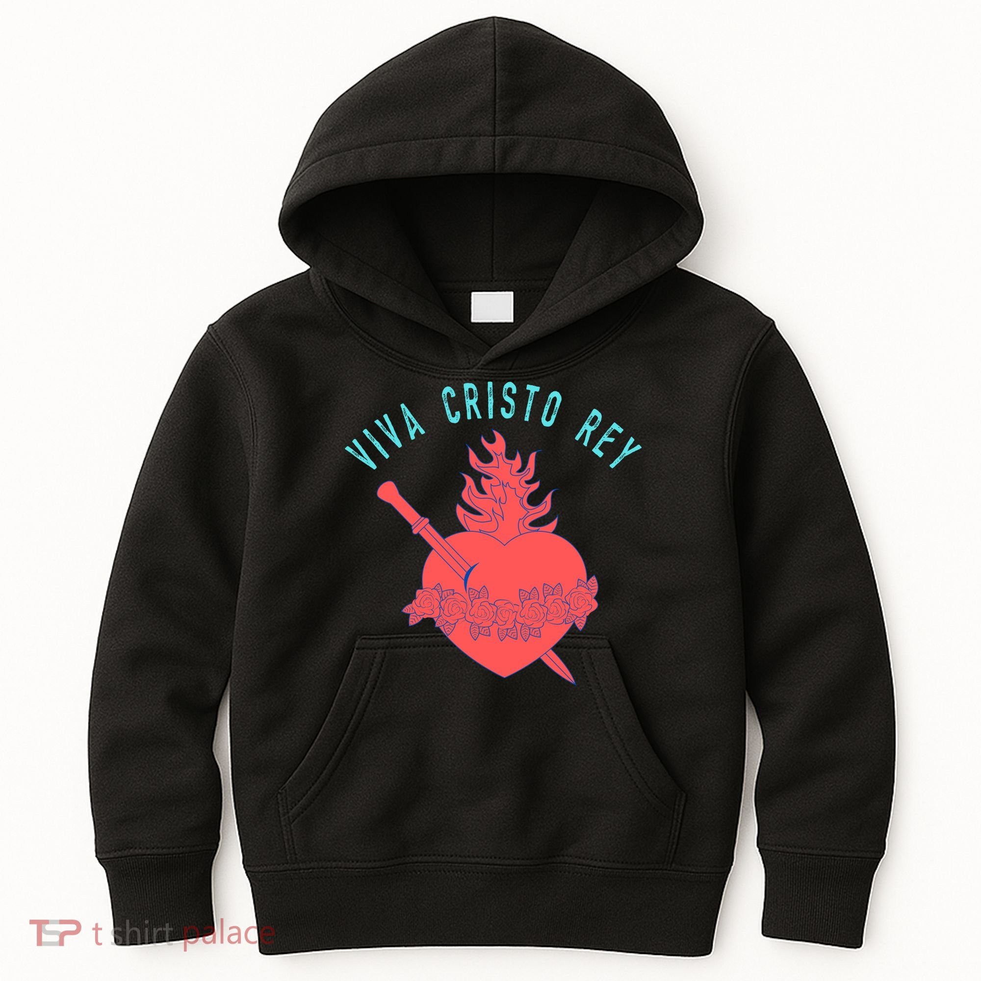 Roman Catholic Gift Viva Cristo Rey Kids Hoodie