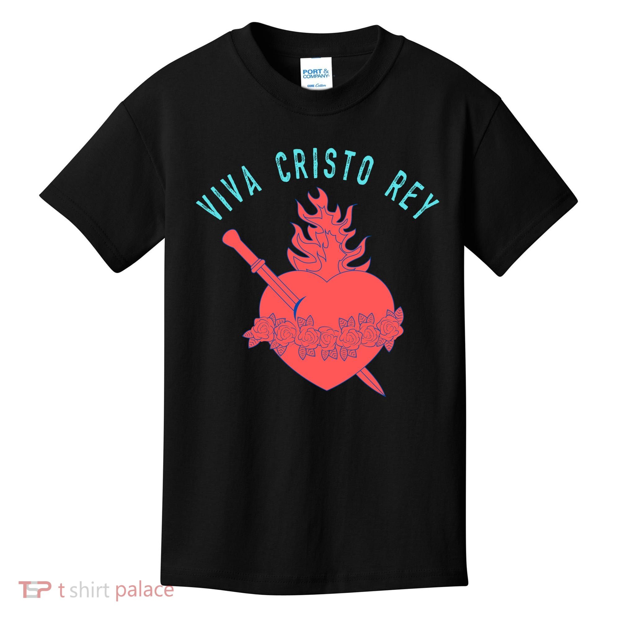 Roman Catholic Gift Viva Cristo Rey Kids T-Shirt