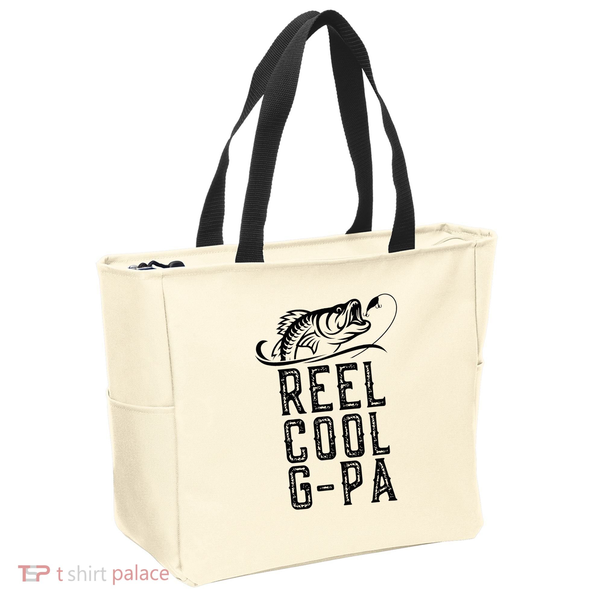 Reel Cool Gpa Funny Retro Fishing Tote Bag
