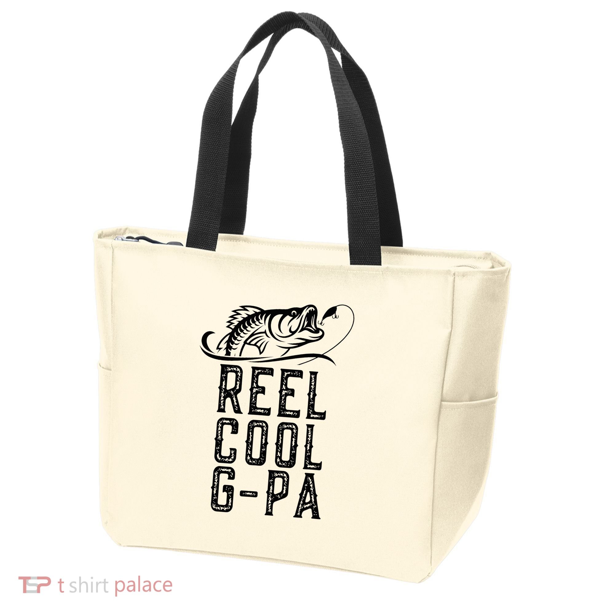 Reel Cool Gpa Funny Retro Fishing Tote Bag