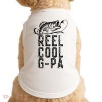 Reel Cool Gpa Funny Retro Fishing Doggie Tank thumb 0