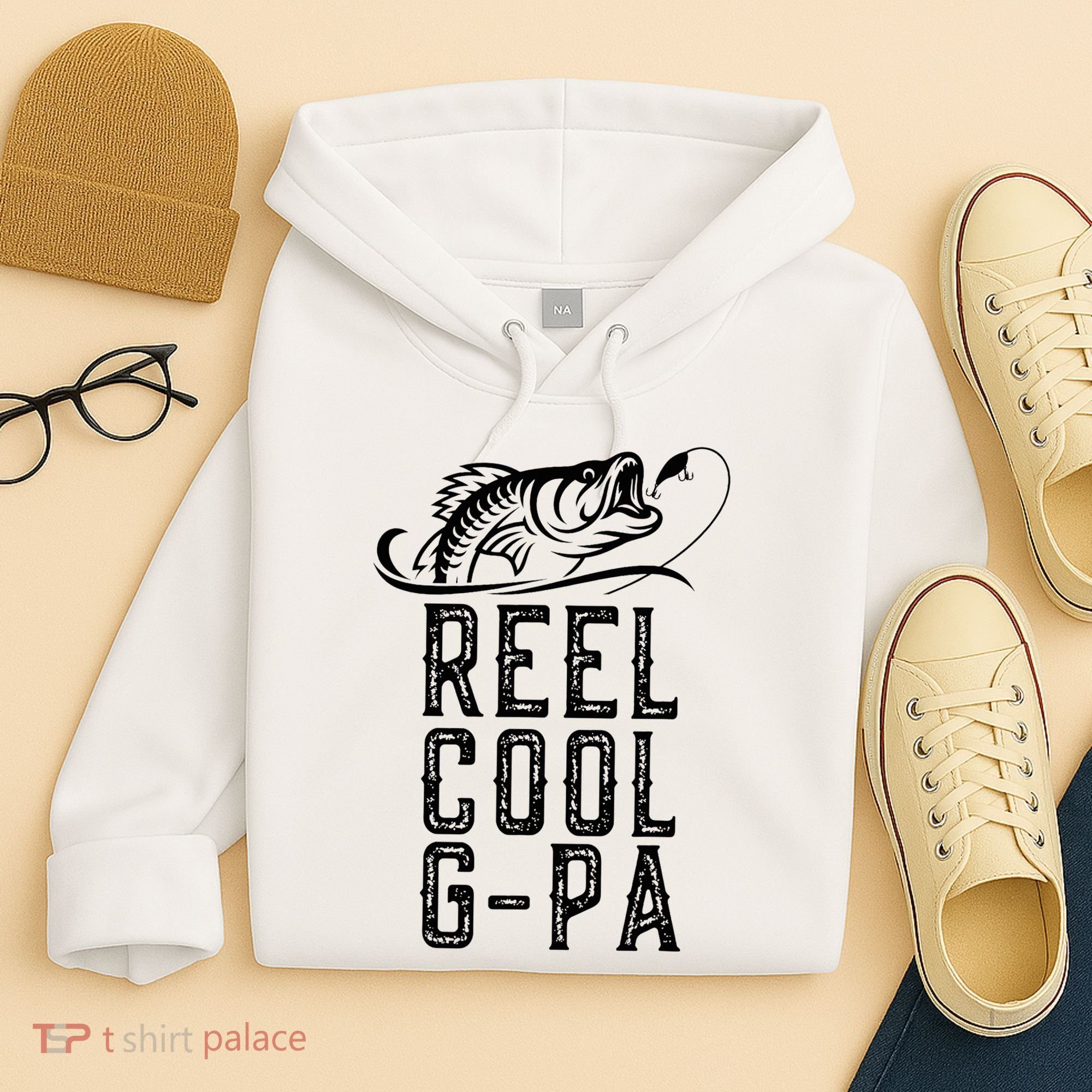 Reel Cool Gpa Funny Retro Fishing Hoodie