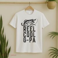 Reel Cool Gpa Funny Retro Fishing T-Shirt thumb 2