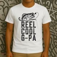 Reel Cool Gpa Funny Retro Fishing T-Shirt thumb 3