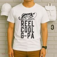 Reel Cool Gpa Funny Retro Fishing T-Shirt thumb 6