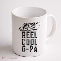 Reel Cool Gpa Funny Retro Fishing Coffee Mug thumb 1