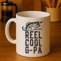 Reel Cool Gpa Funny Retro Fishing Coffee Mug thumb 4