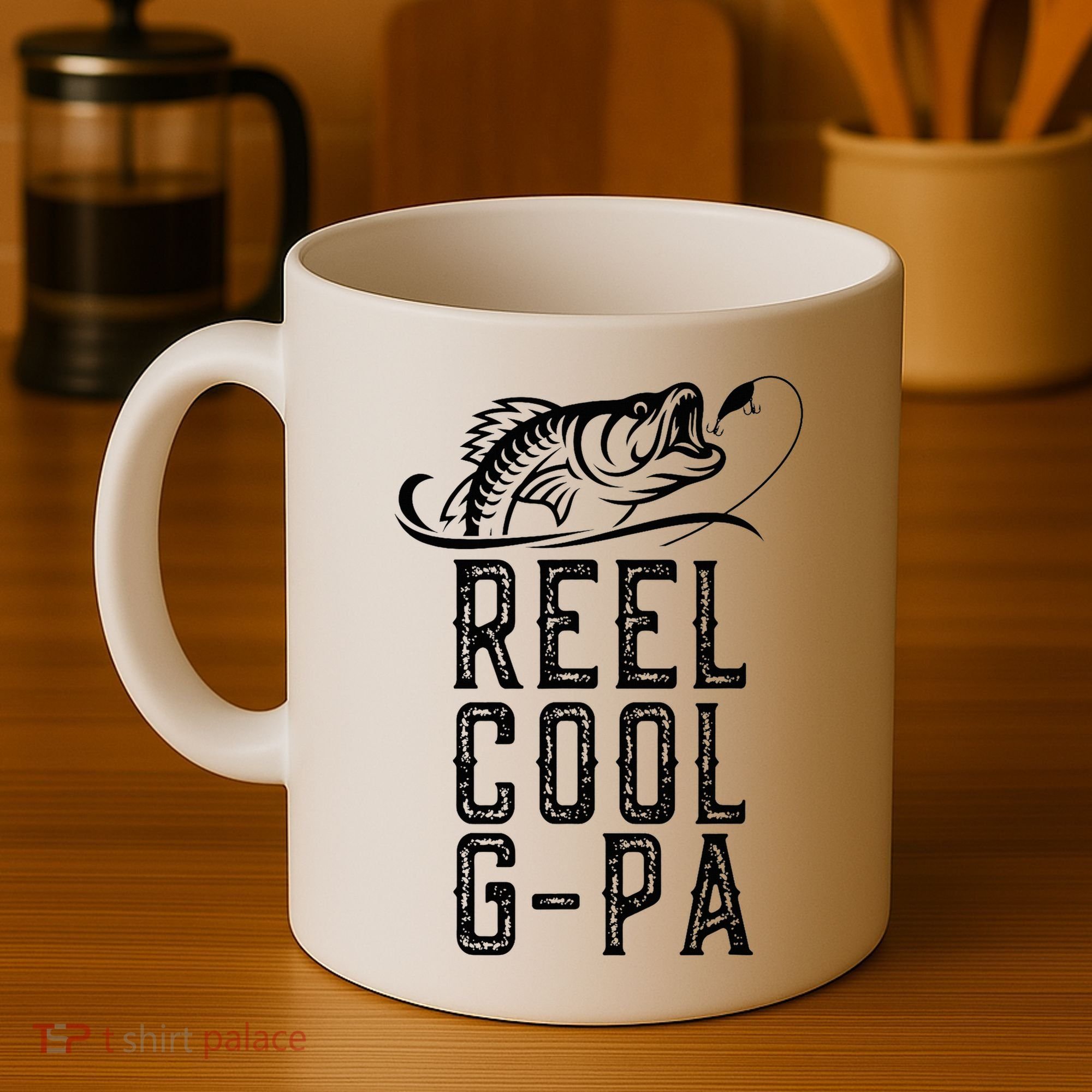 Reel Cool Gpa Funny Retro Fishing Coffee Mug