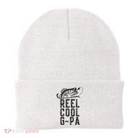 Reel Cool Gpa Funny Retro Fishing Beanie thumb 0