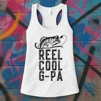 Reel Cool Gpa Funny Retro Fishing Women's Tank Top thumb 3