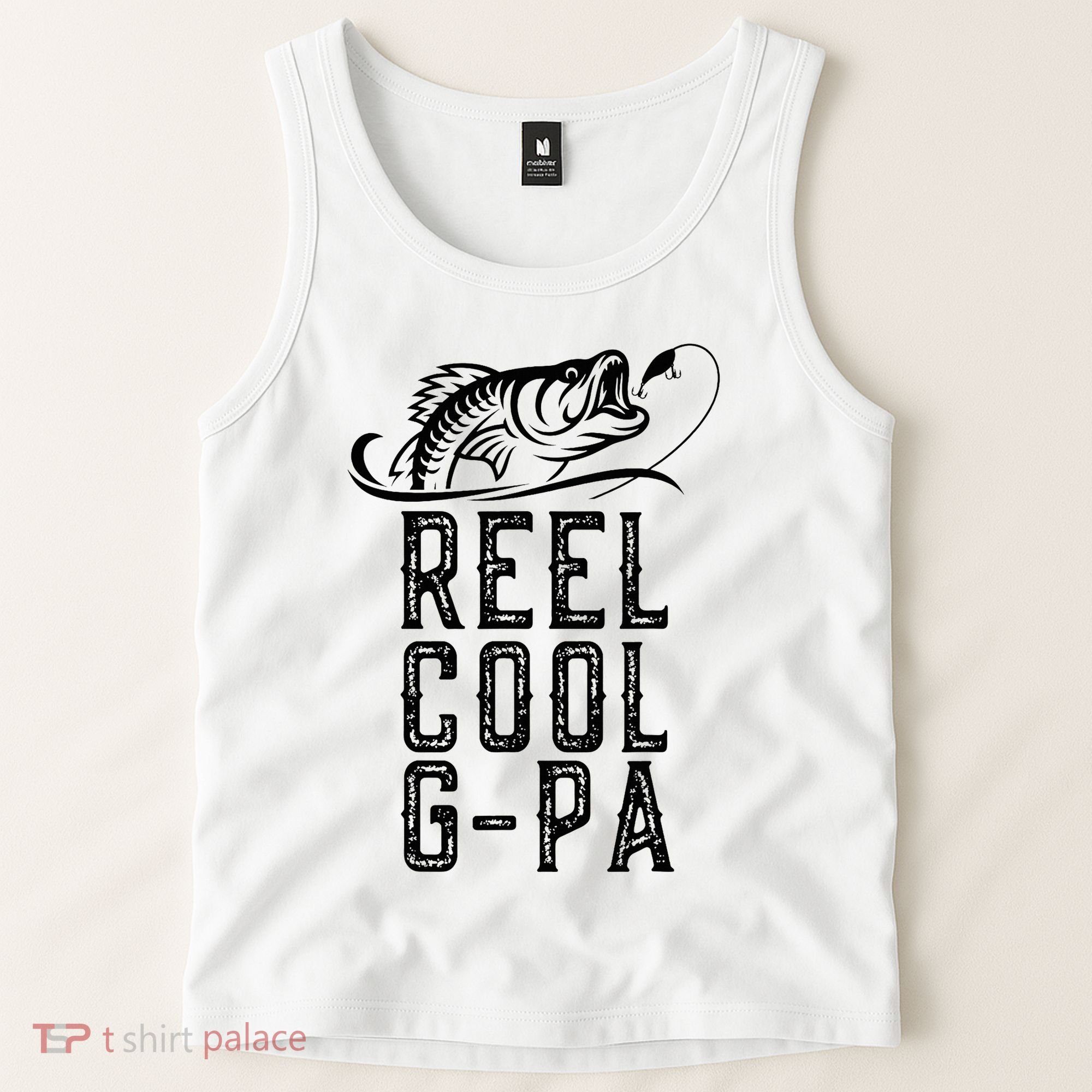 Reel Cool Gpa Funny Retro Fishing Tank Top