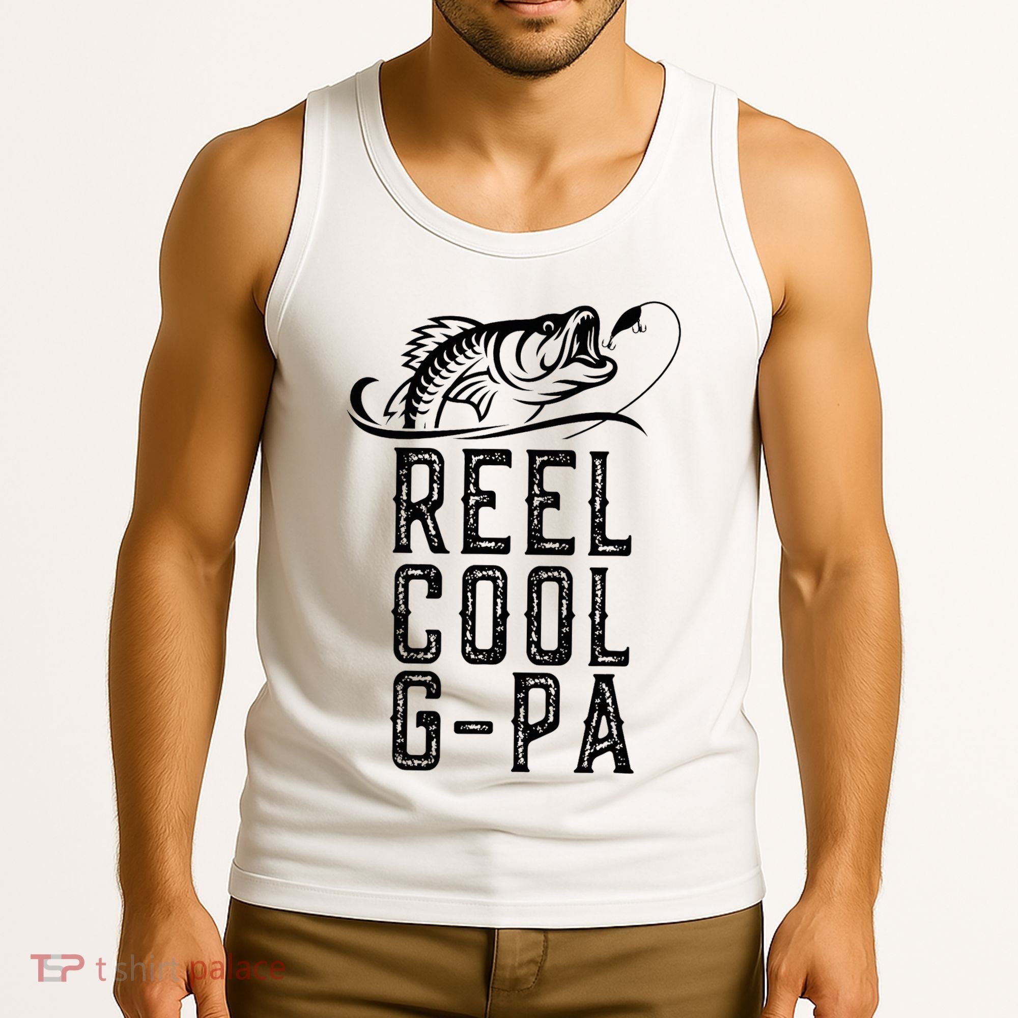 Reel Cool Gpa Funny Retro Fishing Tank Top