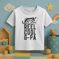 Reel Cool Gpa Funny Retro Fishing Toddler T-Shirt thumb 3