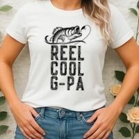 Reel Cool Gpa Funny Retro Fishing Women's T-Shirt thumb 2