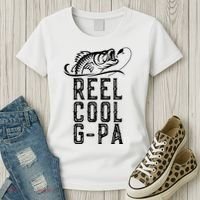 Reel Cool Gpa Funny Retro Fishing Women's T-Shirt thumb 3