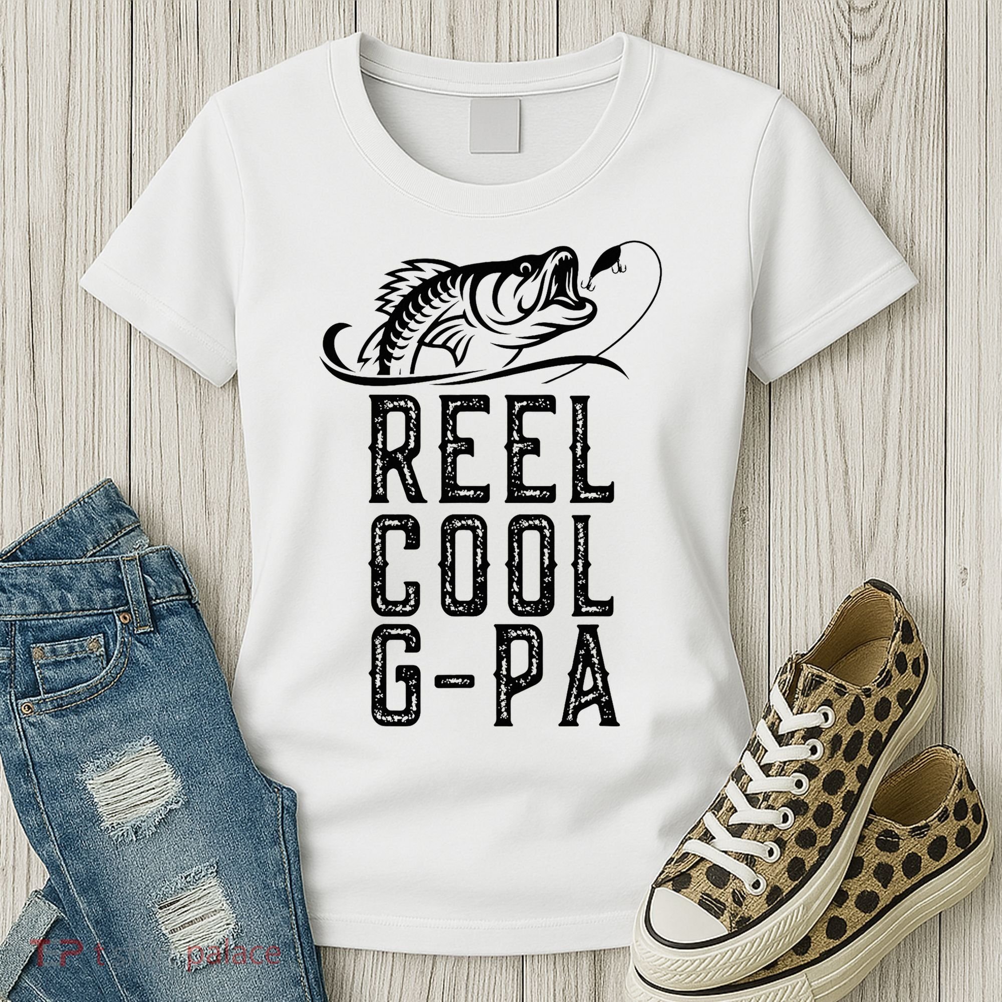 Reel Cool Gpa Funny Retro Fishing Women's T-Shirt