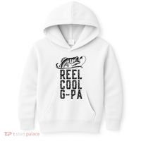 Reel Cool Gpa Funny Retro Fishing Kids Hoodie thumb 0