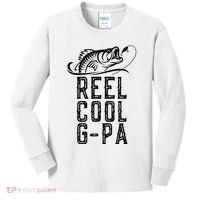 Reel Cool Gpa Funny Retro Fishing Kids Long Sleeve Shirt thumb 0