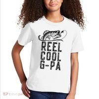 Reel Cool Gpa Funny Retro Fishing Kids T-Shirt thumb 2