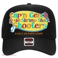 Retro Captain Geech And The Shrimp Shack Shooters Daily At Party Pier Hat thumb 0