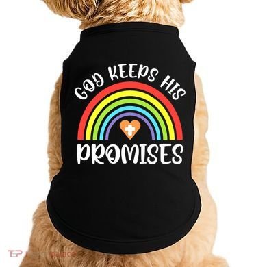 Rainbow Christian God Keeps His Promises Bible Noah Doggie Tank