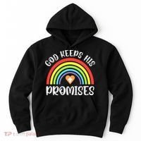 Rainbow Christian God Keeps His Promises Bible Noah Hoodie thumb 0
