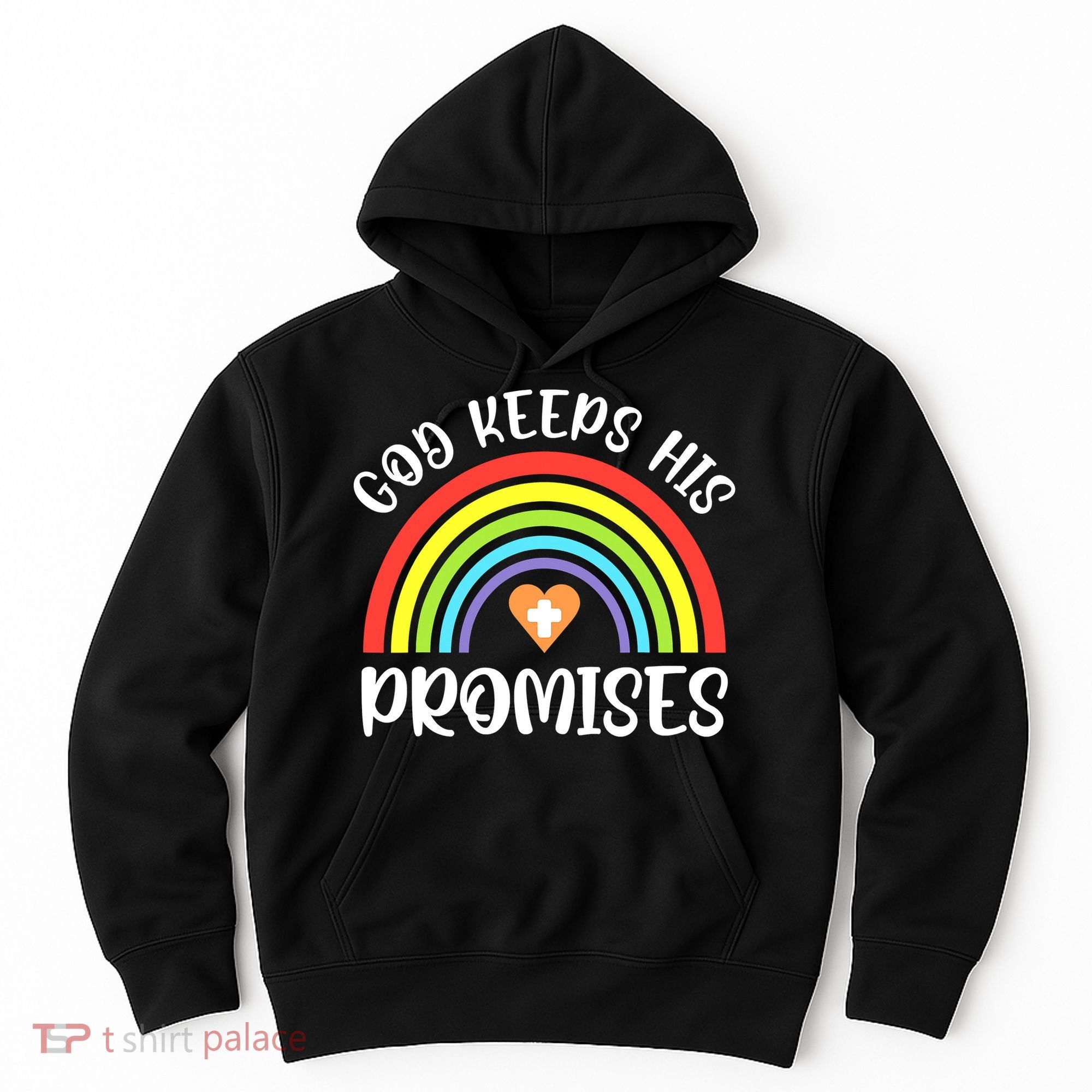 Rainbow Christian God Keeps His Promises Bible Noah Hoodie