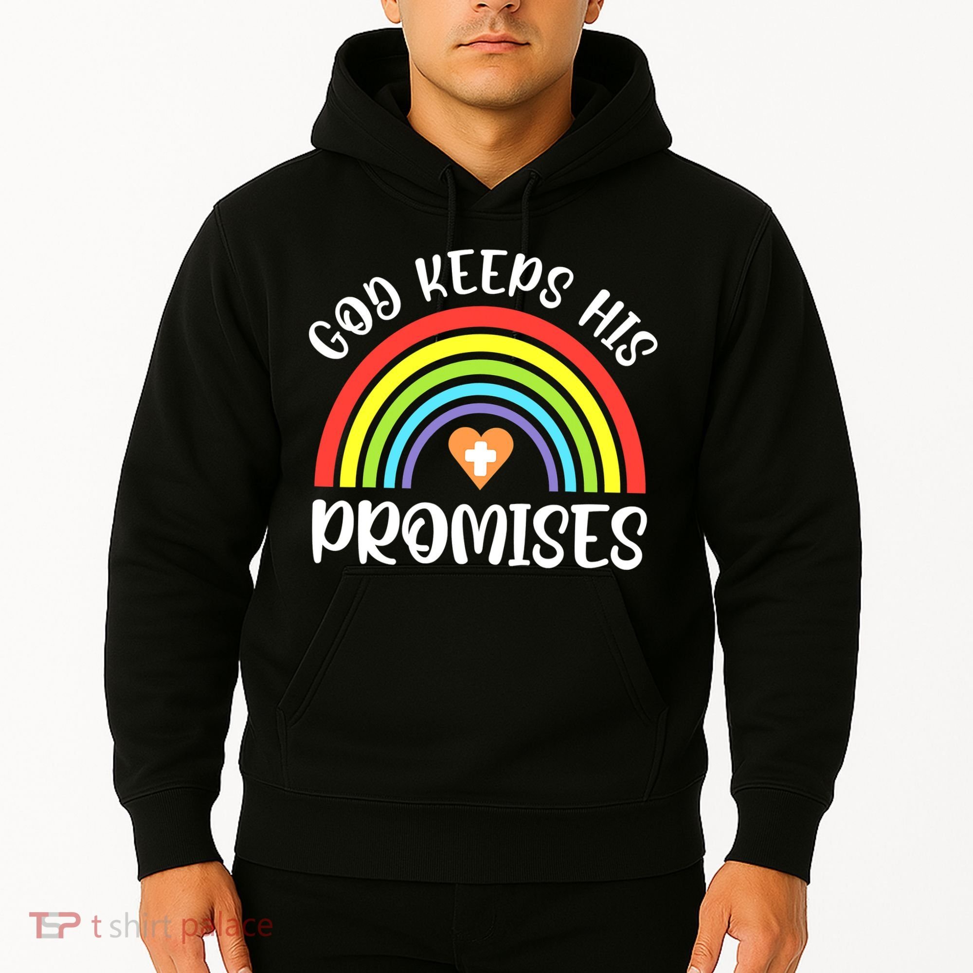 Rainbow Christian God Keeps His Promises Bible Noah Hoodie