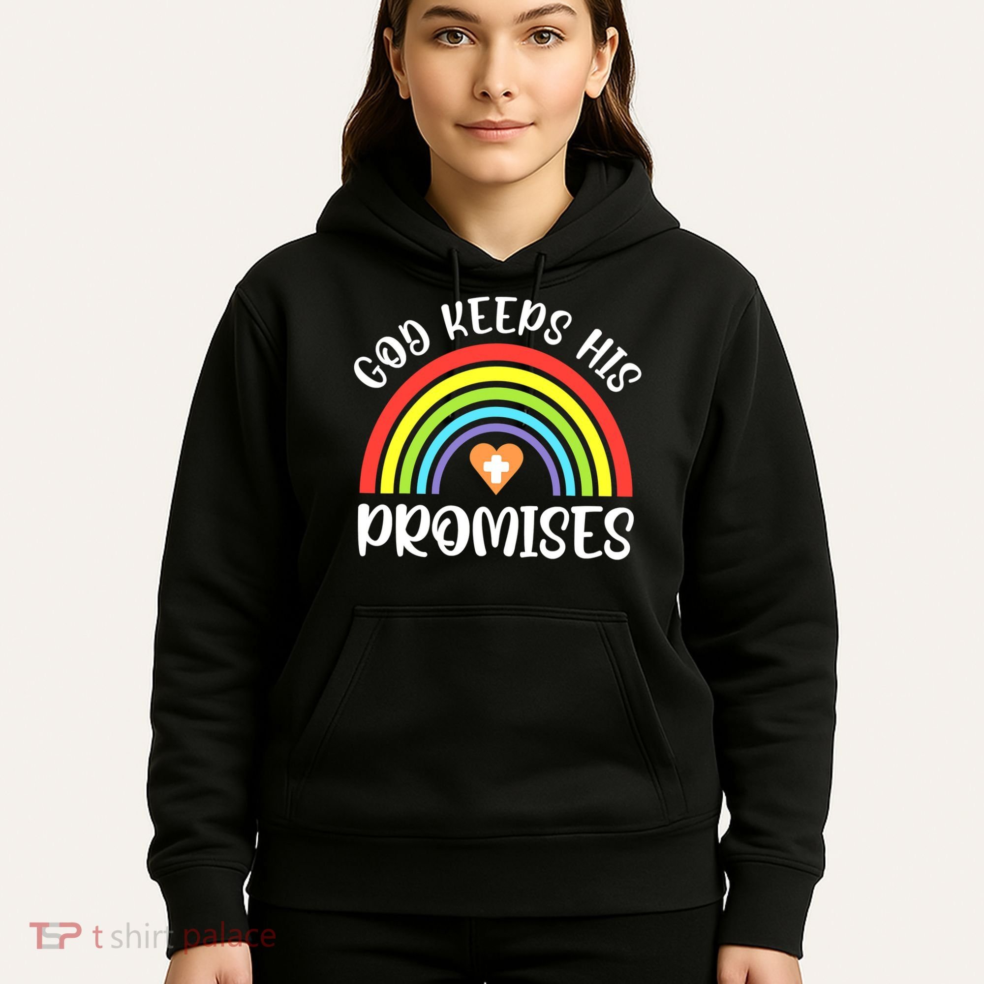 Rainbow Christian God Keeps His Promises Bible Noah Hoodie