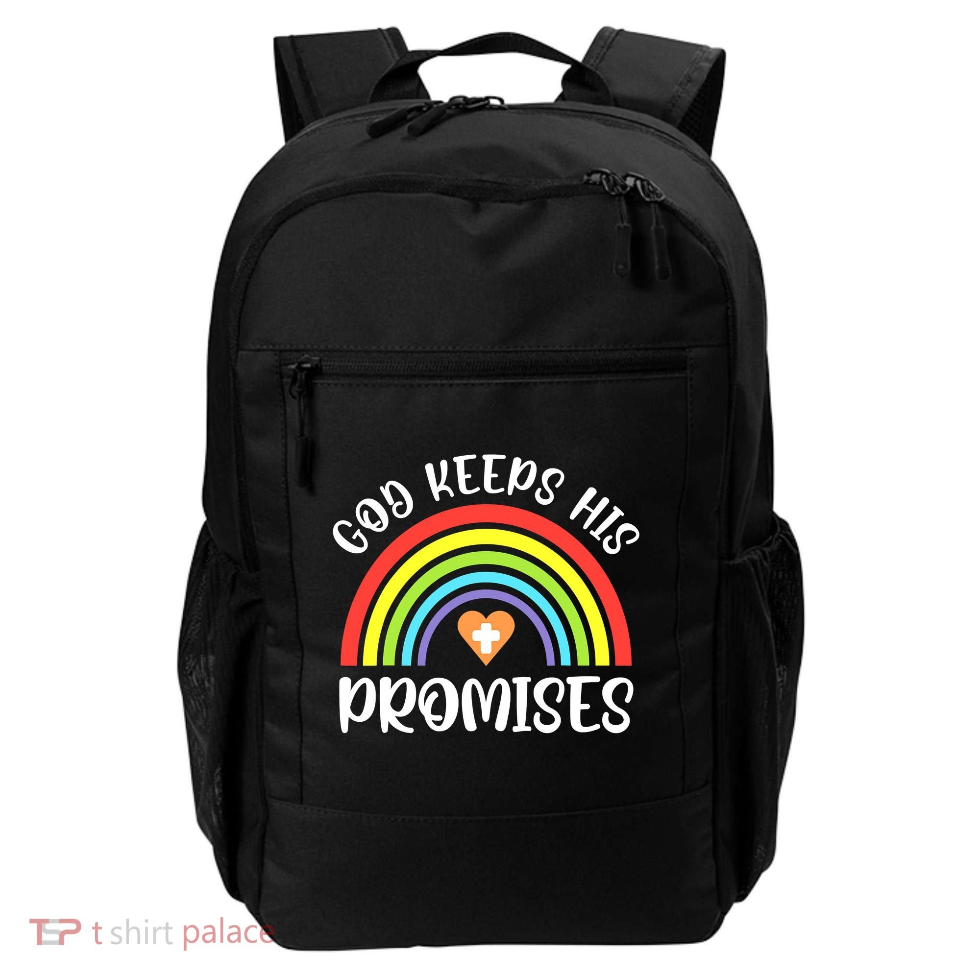 Rainbow Christian God Keeps His Promises Bible Noah Backpack