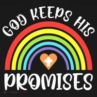 Rainbow Christian God Keeps His Promises Bible Noah Backpack thumb 2