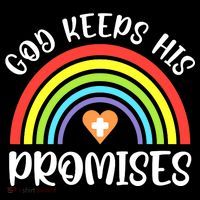 Rainbow Christian God Keeps His Promises Bible Noah Bucket Hat thumb 4