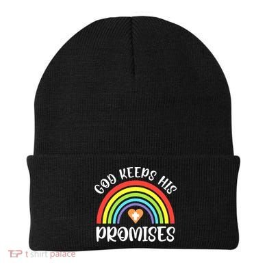 Rainbow Christian God Keeps His Promises Bible Noah Beanie