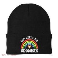 Rainbow Christian God Keeps His Promises Bible Noah Beanie thumb 0