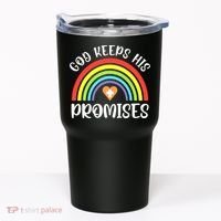 Rainbow Christian God Keeps His Promises Bible Noah Tumbler thumb 0