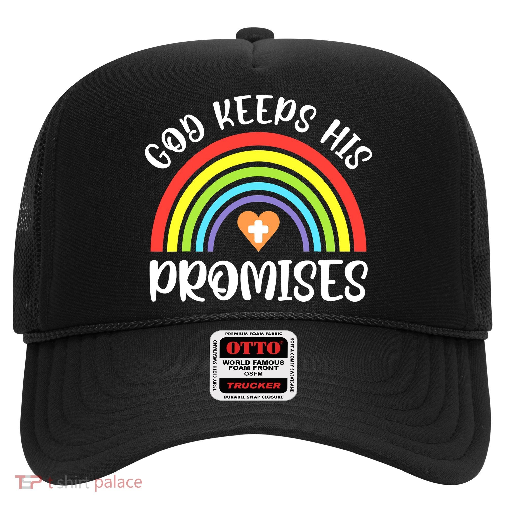Rainbow Christian God Keeps His Promises Bible Noah Hat