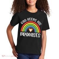 Rainbow Christian God Keeps His Promises Bible Noah Kids T-Shirt thumb 2