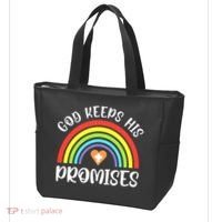 Rainbow Christian God Keeps His Promises Bible Noah Tote Bag thumb 3