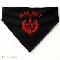 Roman Catholic Gift Deus Vult Crusader USA-Made Doggie Bandana thumb 0