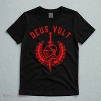 Roman Catholic Gift Deus Vult Crusader T-Shirt thumb 5