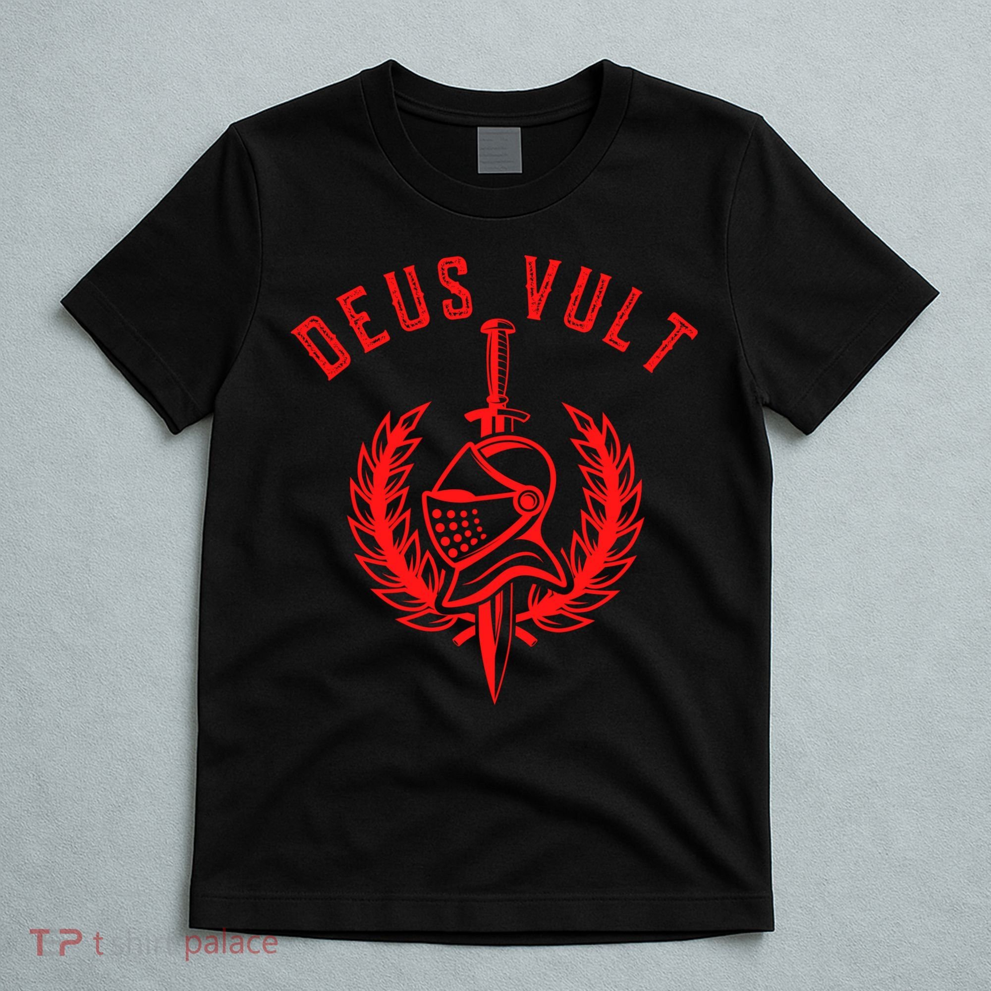 Roman Catholic Gift Deus Vult Crusader T-Shirt