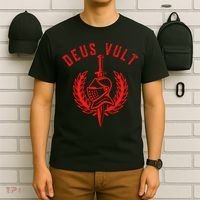 Roman Catholic Gift Deus Vult Crusader T-Shirt thumb 6