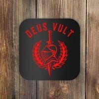 Roman Catholic Gift Deus Vult Crusader Coaster thumb 0