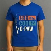 Reel Cool Gpaw Grandpa Angler Fishing Fisher Gift Meaningful Gift T-Shirt thumb 3
